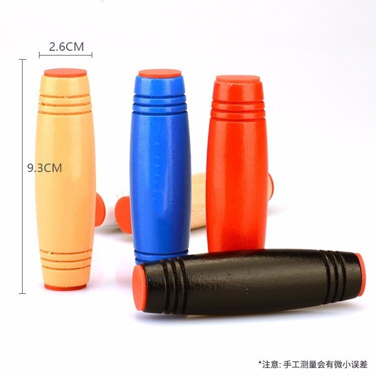Japanese Mokuru Rollver Decompression Rod Beech Tumbler Desktop Flip Toys Desktop Fidget Stick Relieve Stress Focus Antistress