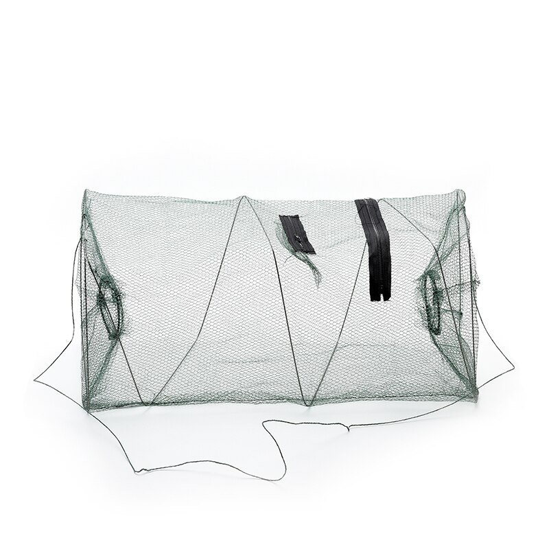 1 stk. sammenfoldelig nylon fiskenet fangst krabbe fisk crawdad rejer minnow mesh bur fiske lokkemad fælde cast dip drift reje net