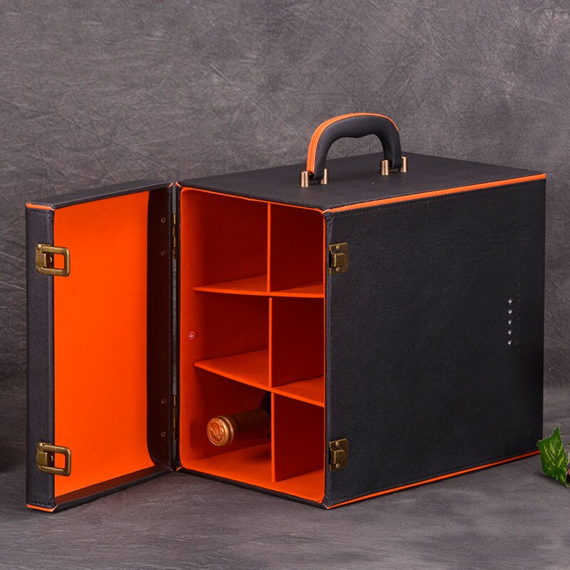 Hoogwaardige Rode Wijn Cadeau Verpakking Doos Enkele Fles Met Cocktail Set Wijn Set Beste Cadeau Pakket Kerst Decoratie