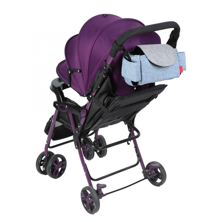 Multifunktionel baby klapvogn organisator taske stor kapacitet klapvogn hænge taske pusletaske sikker konsol bakke barnevogn opbevaring taske