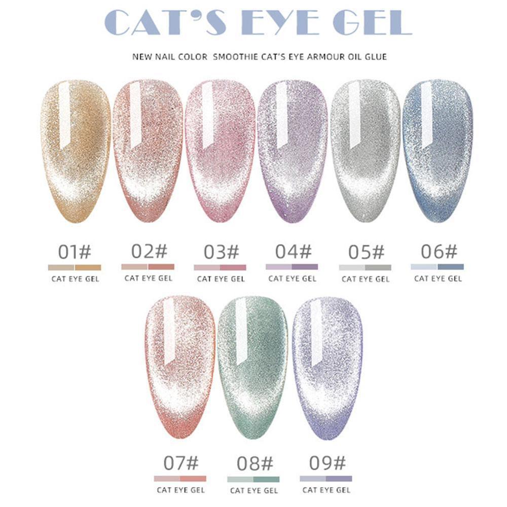 Smoothies Cat Eye Gel Polish Losweken Lichtgevende Magic Crystal Cat Eye Uv Gel Magnetische Glitter Soak Off Nail Gel vernis