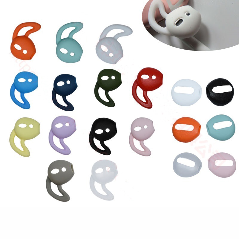 2 Stuks Cover Voor Apple Airpods Oordopjes Siliconen In-Ear Headset Oordopjes Cover Met Haak Oortelefoon Accessaries