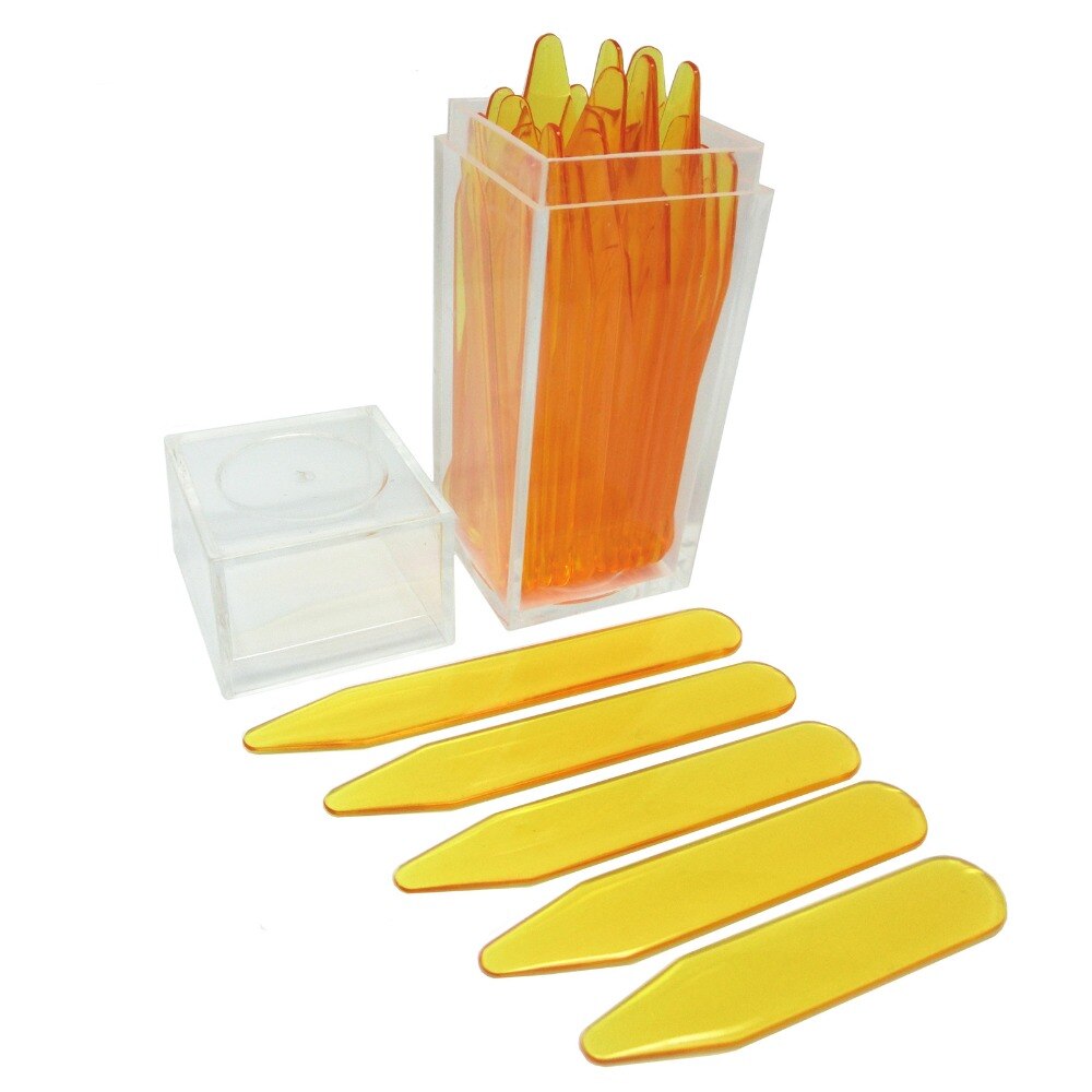 SHANH ZUN 30 ABS Gele Kleur Plastic Kraag Blijft, 5 Maten in een Plastic Doos