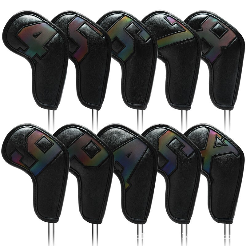 High-end golf iron head cover Iron head cover Wedge cover 4-9 ASPX 10pcs, 6 colors: 1