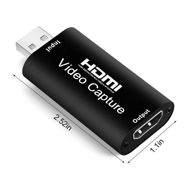 O videokaappauskortit hdmi-usb 2.0 1080p 4k -tallennus dslr-videokameran toimintakameran kautta teräväpiirtokuvaa varten