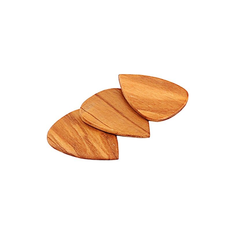 3 st trä akustisk gitarr pick plektrum hearted form picks för ukulele delar