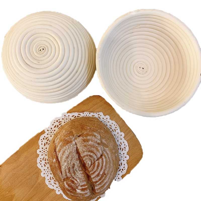 Håndlavet brød banneton kurv rund/oval rattan kurv brød buet kniv dej benny brød