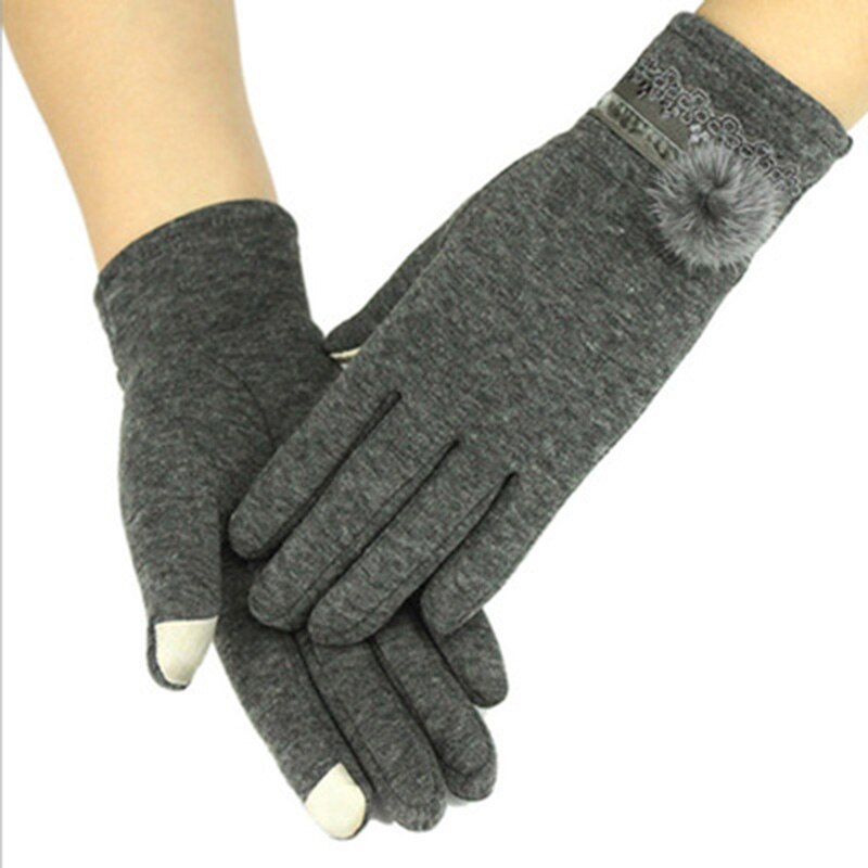 Mooie dame touchscreen niet vallen fluwelen handschoenen winter plus fluwelen warm touchscreen handschoenen rijden winddicht handschoenen E13