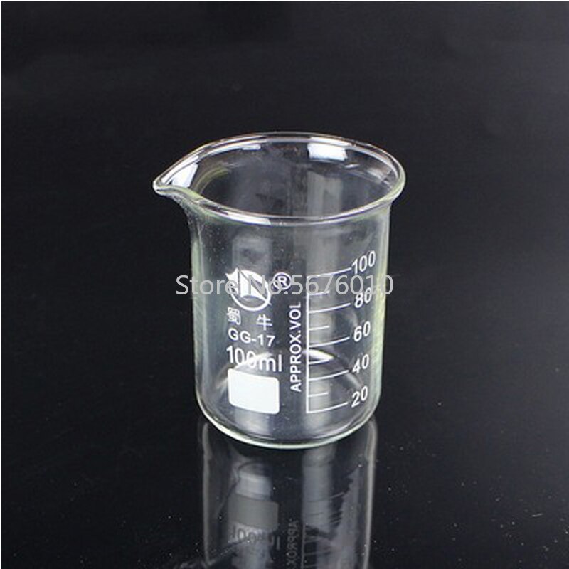 1 Lot Lab 25ml To 2000ml Low Form Beaker Chemistry Laboratory Glass Transparent Beaker Flask Thickened with Spout