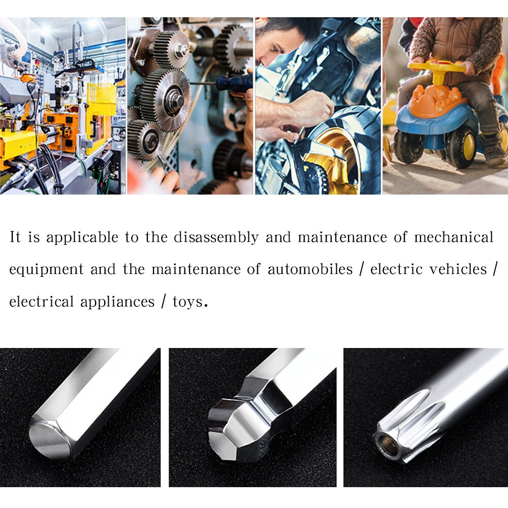 Sammenleggbar unbrakonøkkel metall metrisk unbrakonøkkelsett sekskantet skrutrekker unbrakonøkkel unbrakonøkkel håndverktøy bærbart sett med