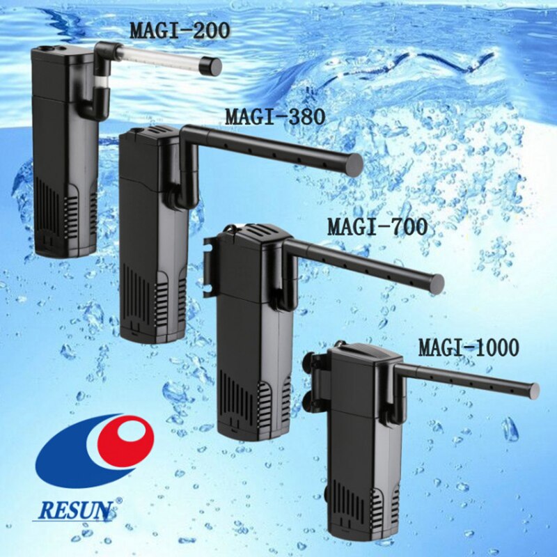 Resun – pompe à eau magique pour Aquarium 5w/7w/10w/20w, 200/380/700/1000, puissante et fiable, avec filtre interne à oxygène