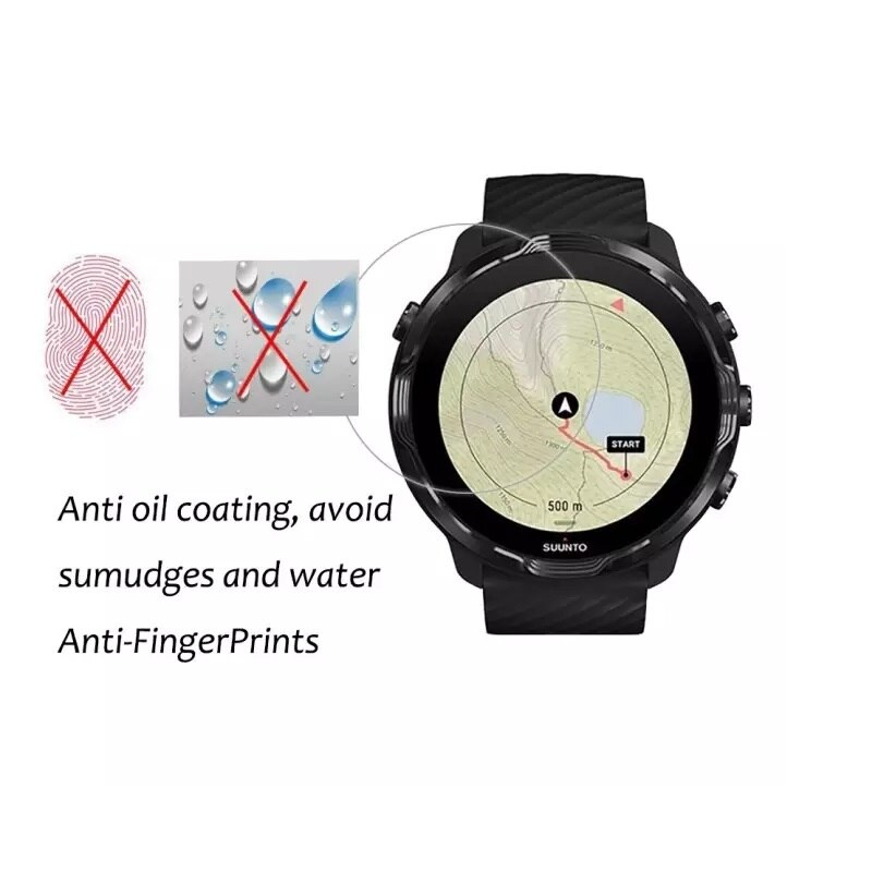 REY Pack 3X Pellicola salvaschermo per SUUNTO Race S, Vetro temperato, di qualità Premium