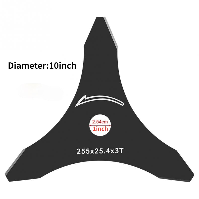 Tondeuse à gazon Lame De 10 Pouces 3 T Débroussailleuse Débroussailleuse Lame 3 Dents Remplacement Coupe Gazon Pièces D'outils De Jardin