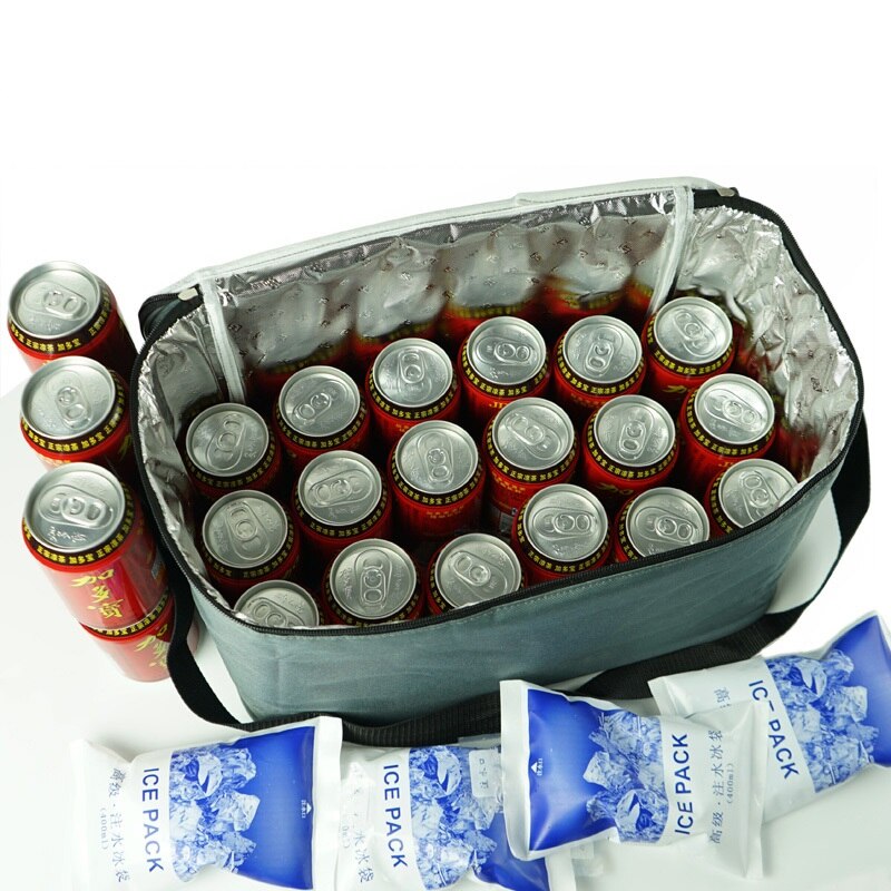 Opvouwbare Koeltas Draagbare Auto Koelkast voor Voedsel Thermische Zak Ingebed PVC Board Dronk Ice Cold Pack