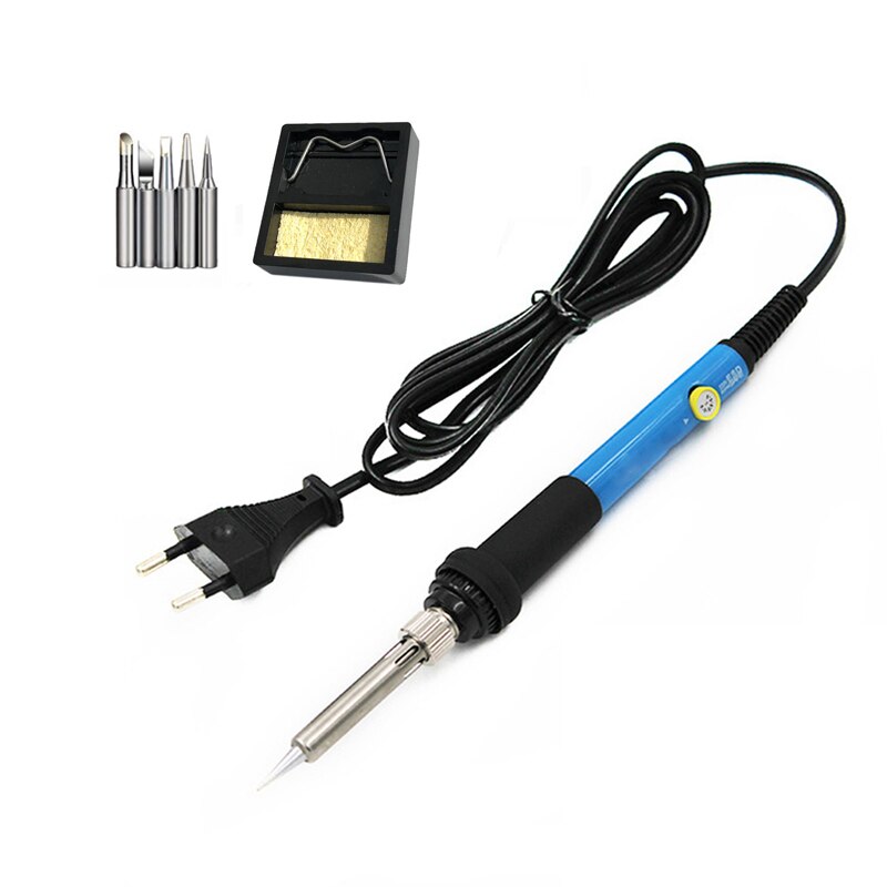 60 W 220 V instelbare temperatuur elektrische soldeerbout, draagbare elektrische soldeerbout lasgereedschap voor soorten soldeerstation (01