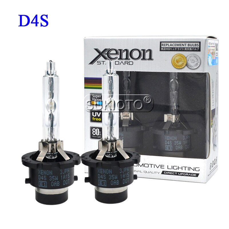 Sukioto premie 35w xenon  d1s d2s d3s d4s skjult xenon pære lampe  d1s 4300k d3s 8000k d2s 6000k d4s bil hovedlys erstatning pære