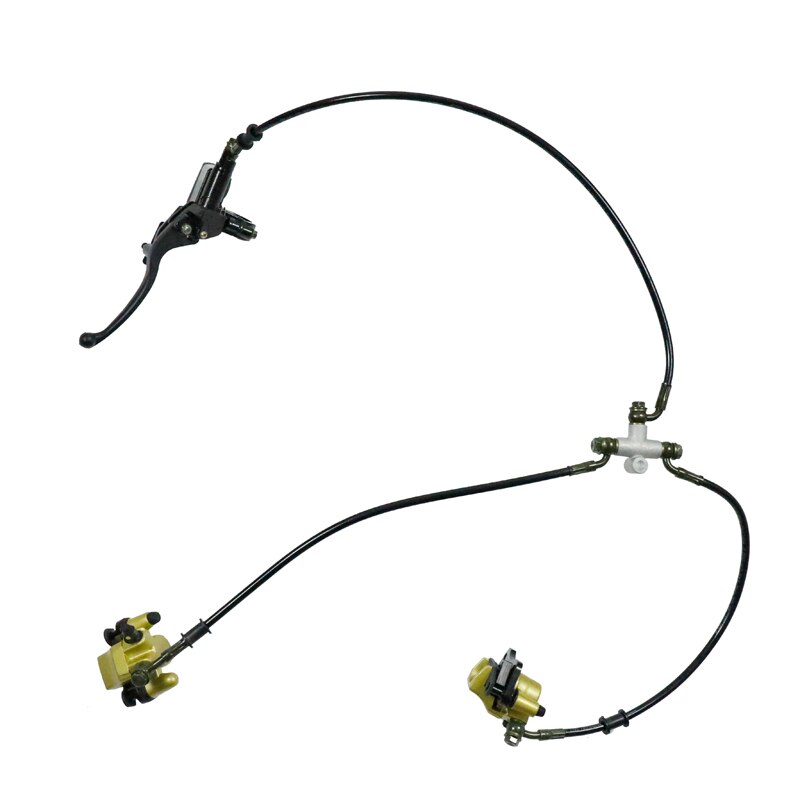 ATV Caliper System QUAD Dirt Bike Front Disc Brake Twin Disc Brake Assembly Brake System For 110cc 125cc atv Motorcycle Parts