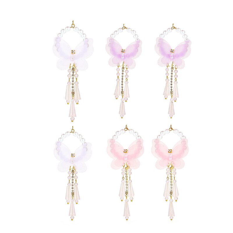 30Pcs Exaggerated Fairy Butterfly Pearl charm for DIY Earrings or Necklace Pendants and Jewelry Accessories ER152: Mixing