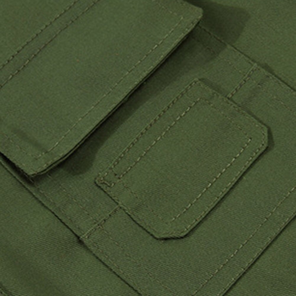 Unisex Multi-Pocket Solid Color Waistcoat Work Fishing Photography Vest Jacket