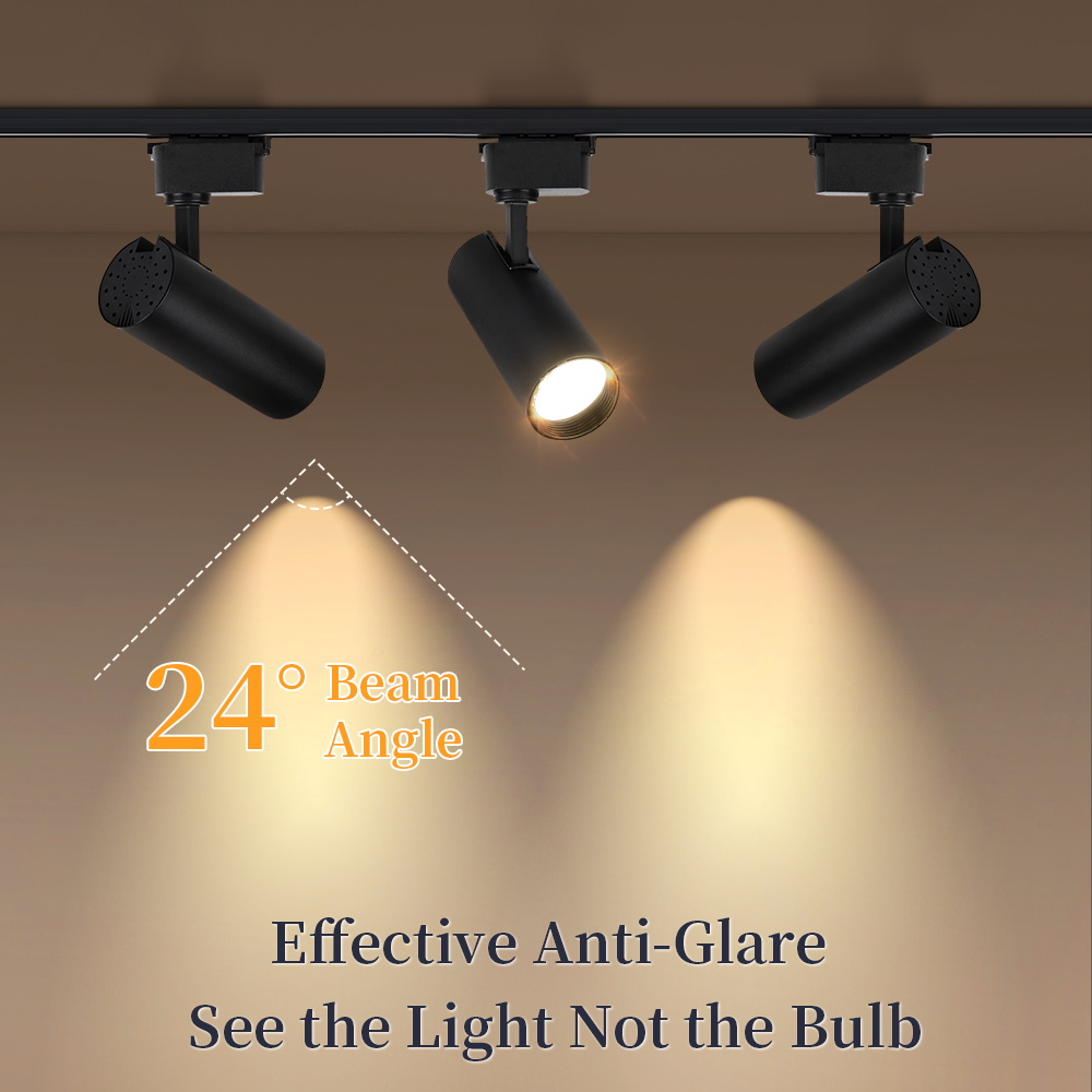 Led track spotlights with remote control, adjustable brightness, spotlight, led track lighting for living room, track ceiling light