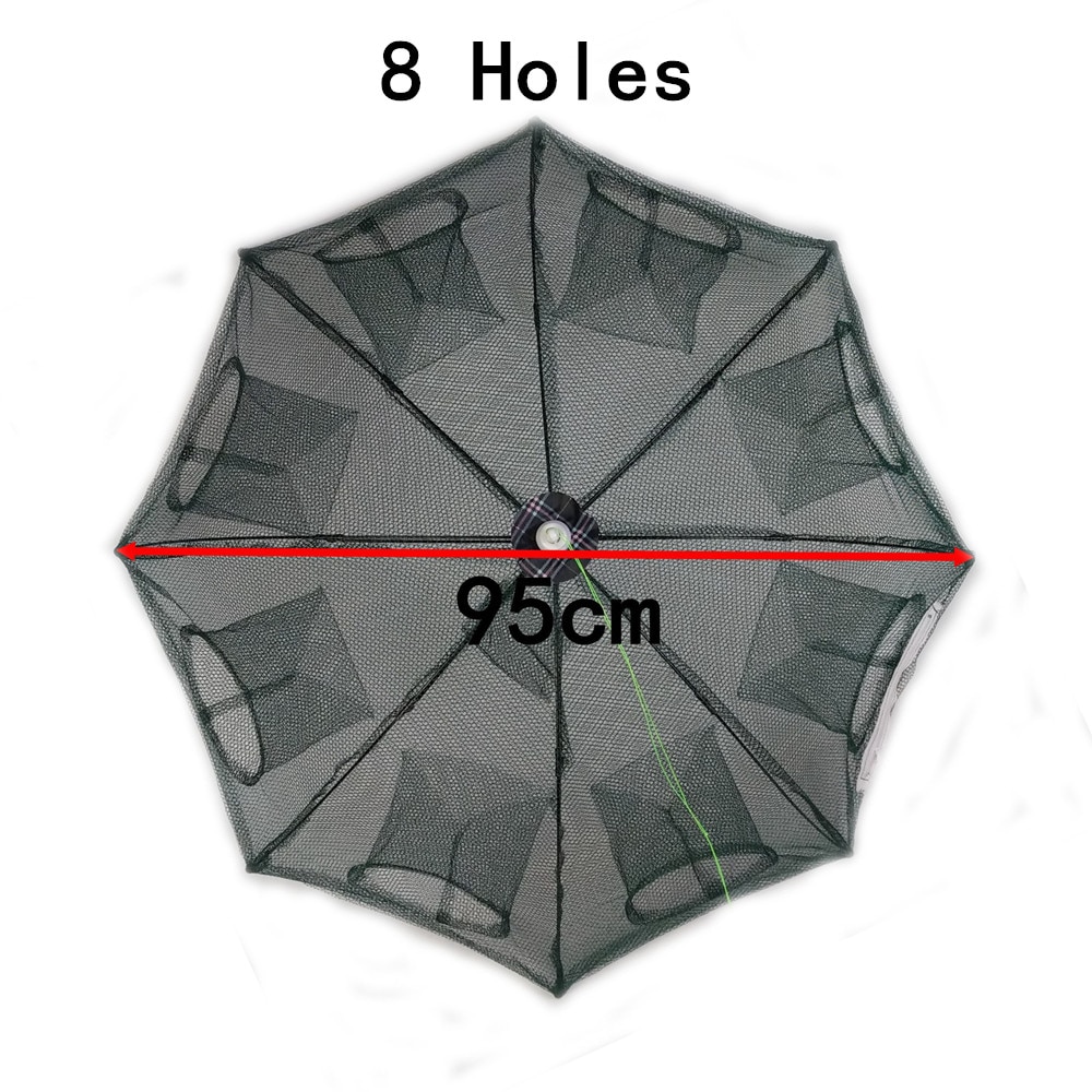 FishingLife Fishing Nets Folded Portable Automatic Nylon Casting Network Shrimp Trap Wobbler Cast Mesh Trap Multilateral Holes