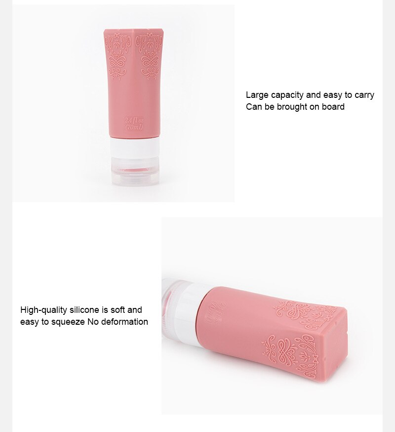 1Pc Silicone Refillable bottle Portable Hand Sanitizer Squeeze Bottle Travel Sorage Lotion Container Empty Bottle Household Tool