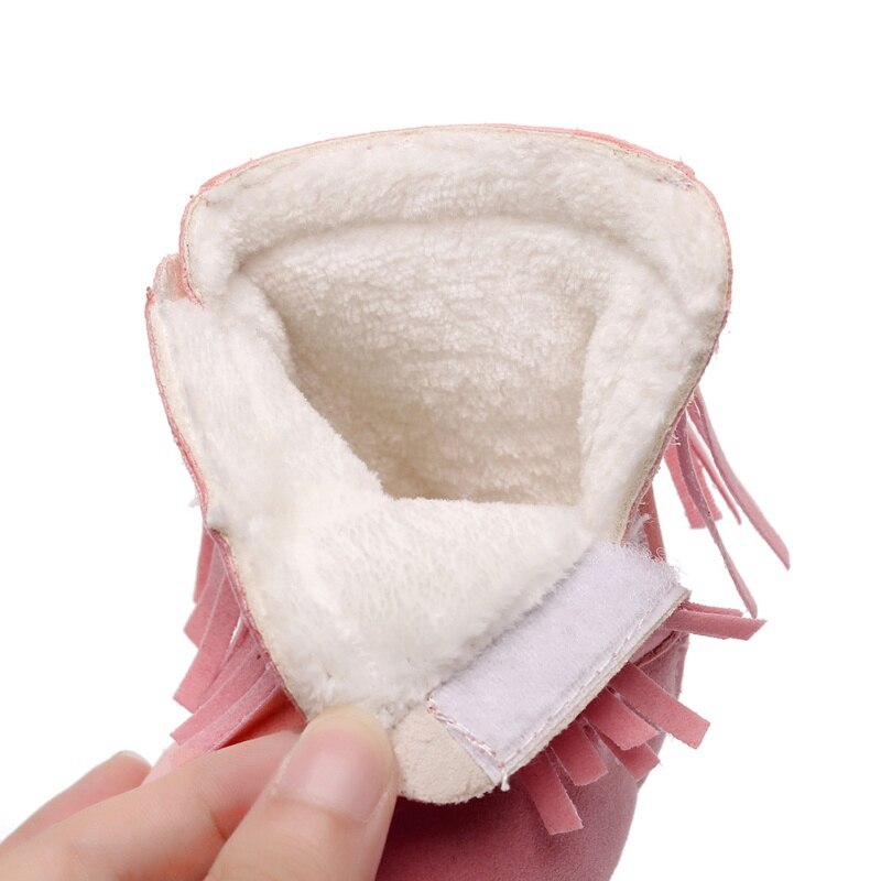 bébé bottes de neige -né bébé fille garçon enfants solide frange chaussures infantile enfant en bas âge à semelle souple anti-dérapant bottes 0-24M Bebe mocassins