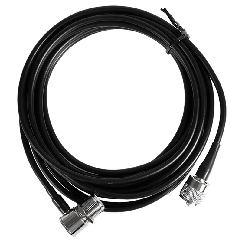 SZRMCC GPS-antennekabel TNC naar TNC haakse mannelijke connectoren verlengkabel RG223 50 ohm coaxiale lage verliezen afgeschermde kabel zwart (2m