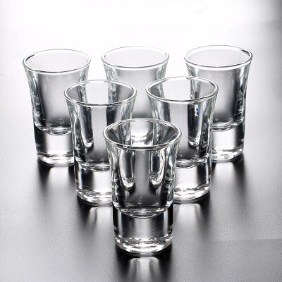 6 stk thule shotglas sæt fed husholdning bar klub tumbler ildvand spiritus vin cocktail pint bullet cup una tazza rack verre: 6 stk 35ml