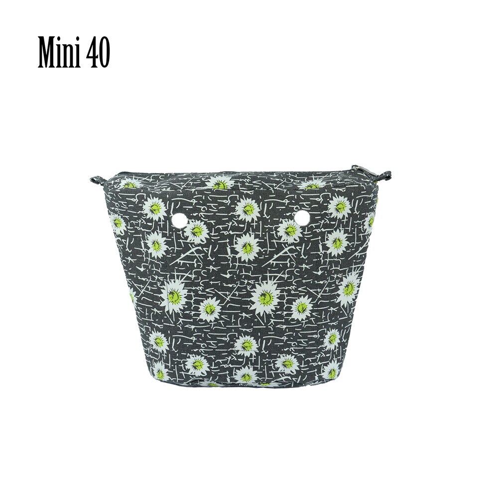 TANQU Colorful Waterproof Inner Lining Insert Zipper Pocket for Mini Obag Canvas Inner Pocket for O Bag: mini 40