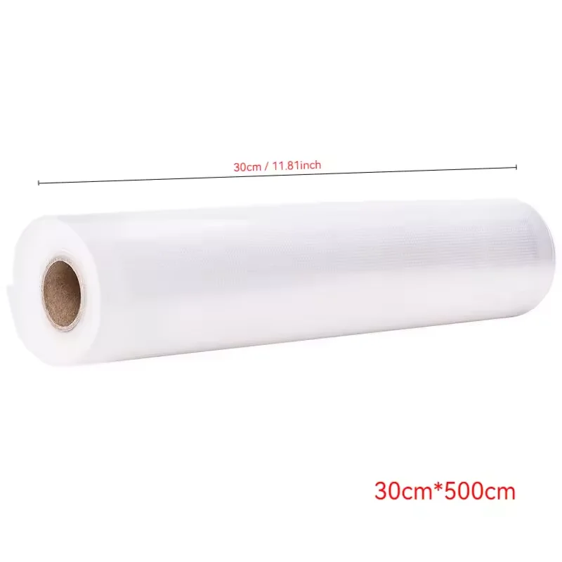 500cm vakuumemballageposer til mad, vakuumforseglet pose til opbevaring i køkken, vakuumplastrulle til opbevaring af mad: Mørkegrå