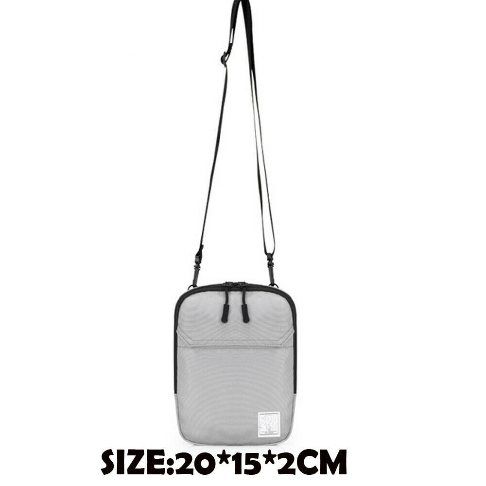 Square Men Bag Simple Handbags Casual Shoulder Pack Bag Unisex Small Crossbody Bags For Women's Messenger Bags: Gray