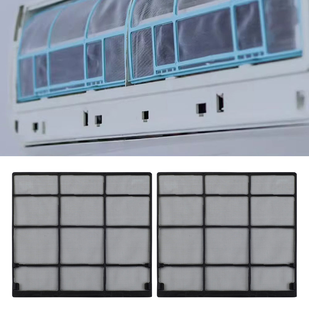 2 Pçs/set Plástico Ar Condicionado Filtro Malha Unidade Interna Pendurado Tela de Poeira Acessórios de Filtro de Ar Condicionado Doméstico: green