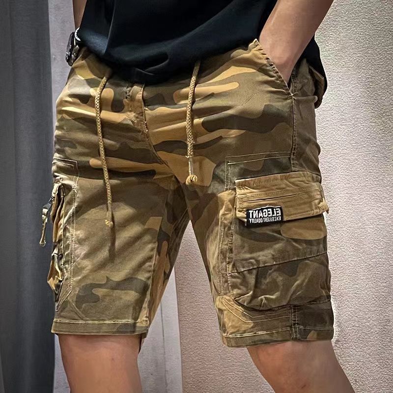 Herre sommer bomuld cargo camouflage shorts herretøj afslappet ridebukser bermuda strand joggers herre