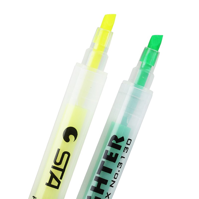 6 stk/parti 2 farver dobbeltspids highlighter gør-det-selv tuschpenne til skole bullet journal forsyninger skrivetegning tusch