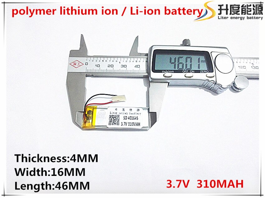 10 stück [sd] 3.7v,310 mah, [ 401646 ] polymer-lithium-ionen-/li-ionen-akku für spielzeug, powerbank, gps-gerät, ,mp3,mp4, , lautsprecher