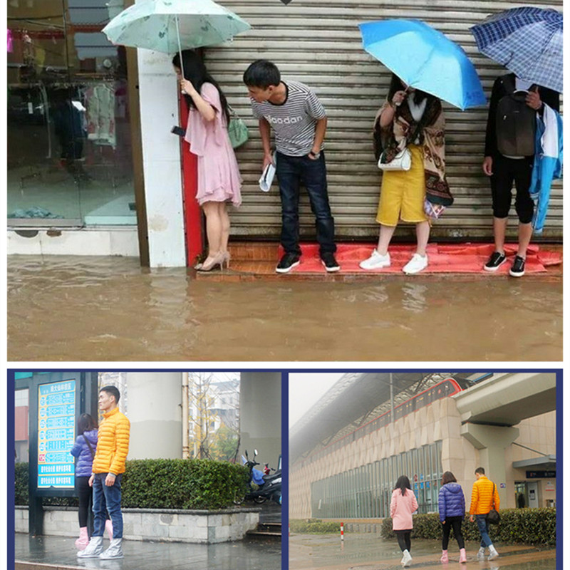 Silicone Waterproof Shoe Cover Unisex Shoes Protectors Rain Boots for Indoor Outdoor Rainy Reusable non-slip shoe Cover