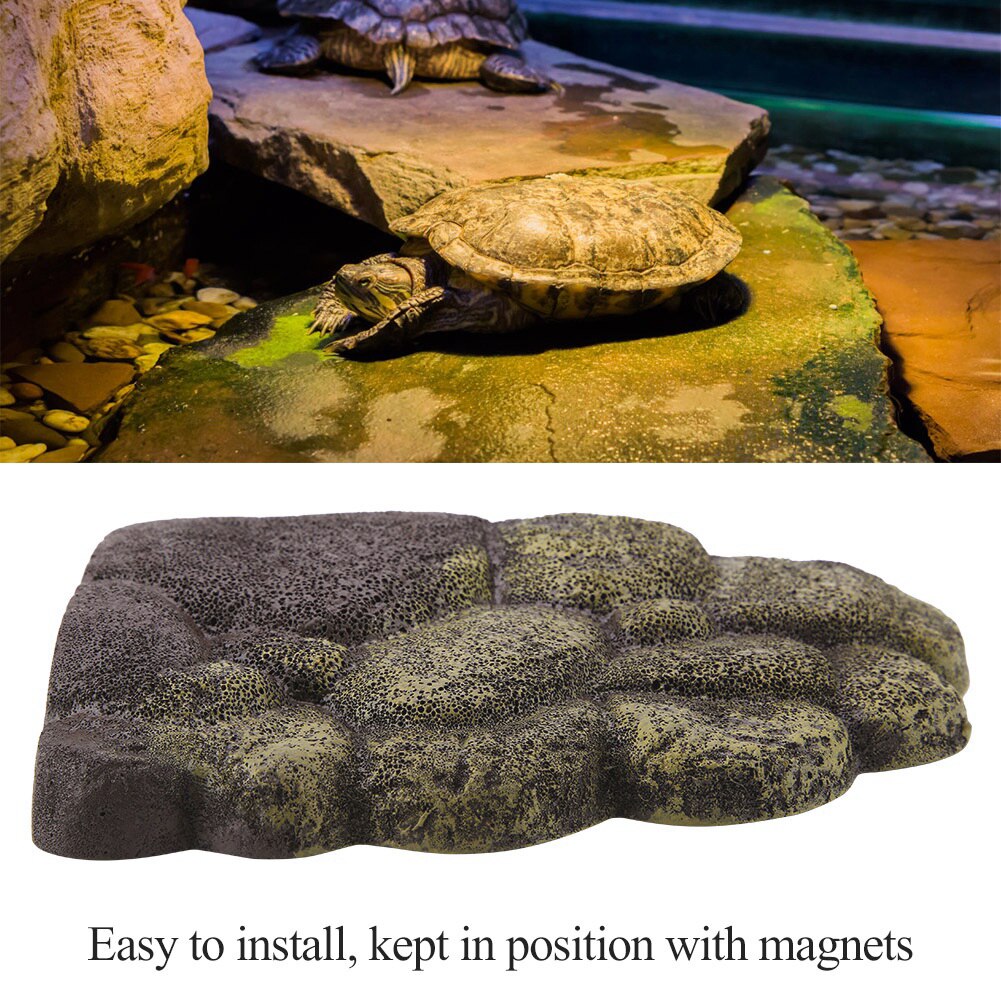 1Pc Resin Turtle Magnetic Basking Floating Island For Semi Aquatic Animals Floating Climbing Platform Turtle Floating Island