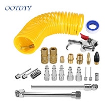 20 pcs air compressor accessories kit contains various useful air compressor accessories 25 feet recoil air hose
