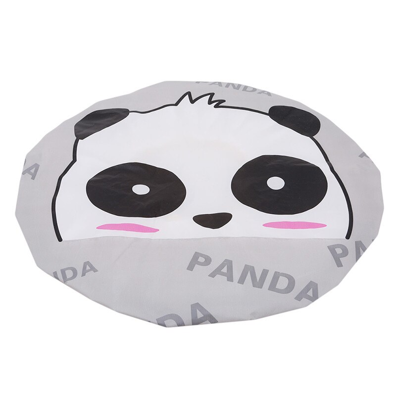 PVC Waterproof Shower Caps Eco-friendly Cartoon Lovely Elastic Band Hat Bath Cap Bathroom Supplies Shower Cap: 01