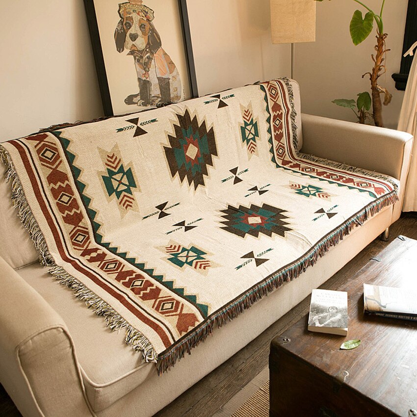LISM nouvelle bohème coton lin couverture Mandala géométrie canapé couverture lit décoration de la maison Plaid couverture suspendue