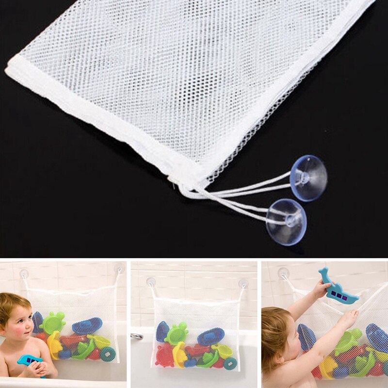 Malla de juguete acuático de baño para juguetes en el baño, bolsa de almacenamiento para niños, juguetes para bañera de bebé, juegos divertidos