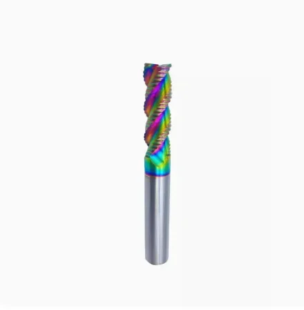 Fresa de desbaste de carburo sólido mecanizado CNC 3 flautas 4 dientes para metal acero hierro aluminio MDF acrílico madera cobre plástico: R0.5 * 12d * 30 H * 75L / 34mm