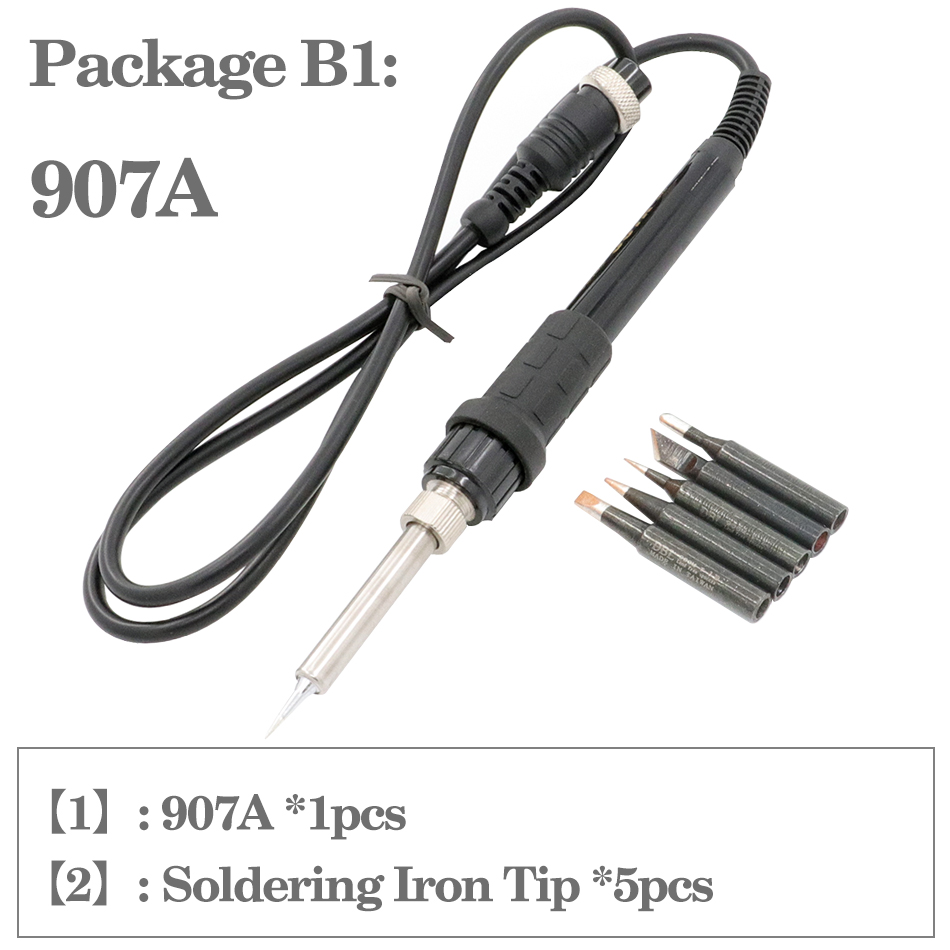 YIHUA soldering station special soldering iron, 907I 907A 907F is suitable for Yihua series soldering station 992D 995D 868D: D  907I  Suit