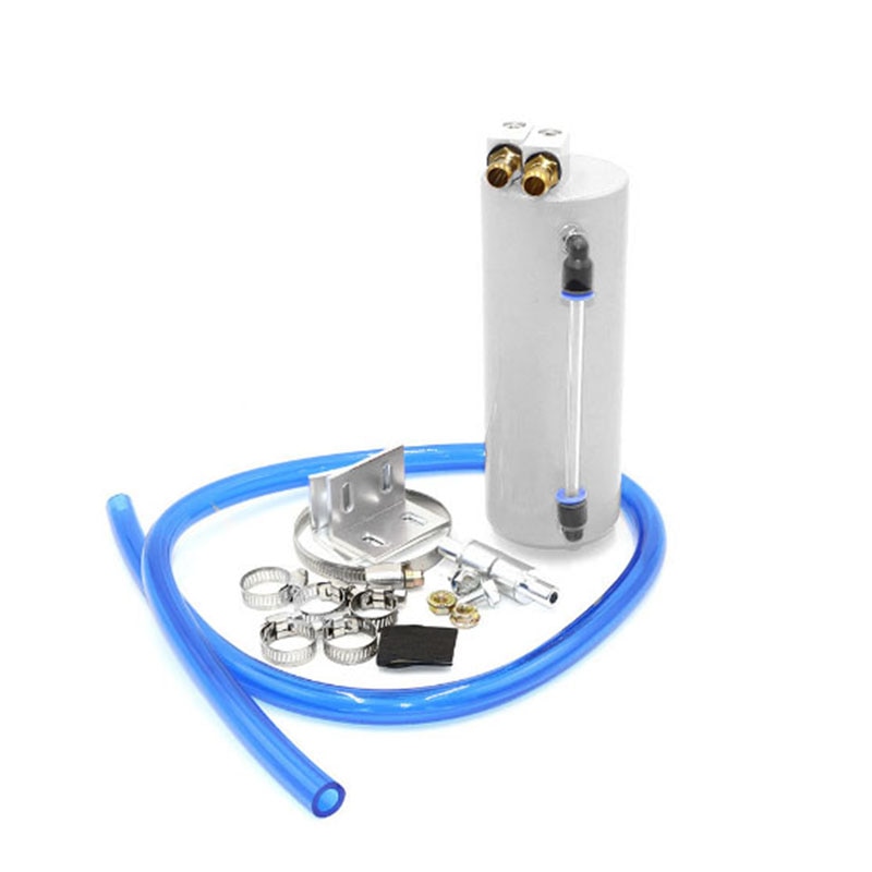 Univarsal aluminium bil olie opsamlingstank kan kit 450ml -  sølv: Default Title