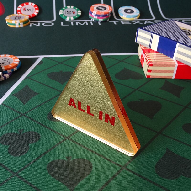 Accesorios de juego ALL IN Button acrílico Poker Card Guard Texas Hold'em: Rojo