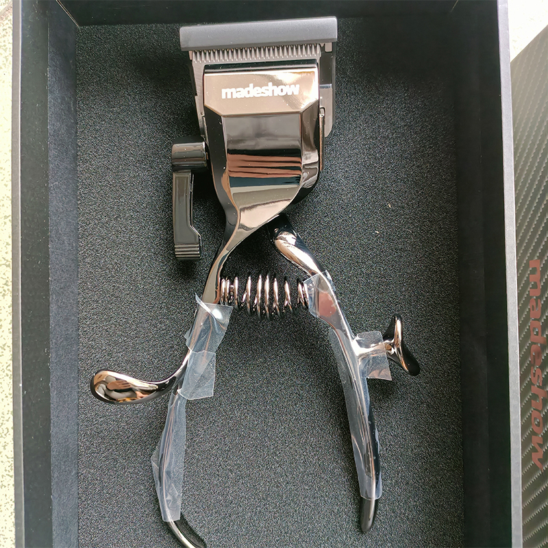 Hårfjerningsklipper, manuell hårklipper i metall, håndklipperverktøy til barberer: Sølv