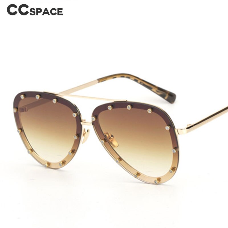 Pilot Rivet Diamond Sunglasses Men Women Shades UV400 Vintage Glasses 47982