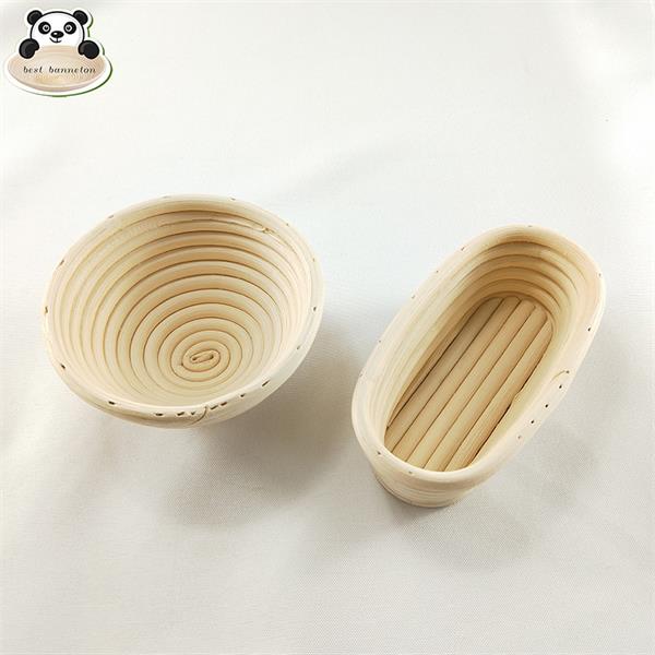 best banneton Round bread bowl and oval bread bowl combination Bread proof bowl Baking props: 13x6cm ad 15x8cm