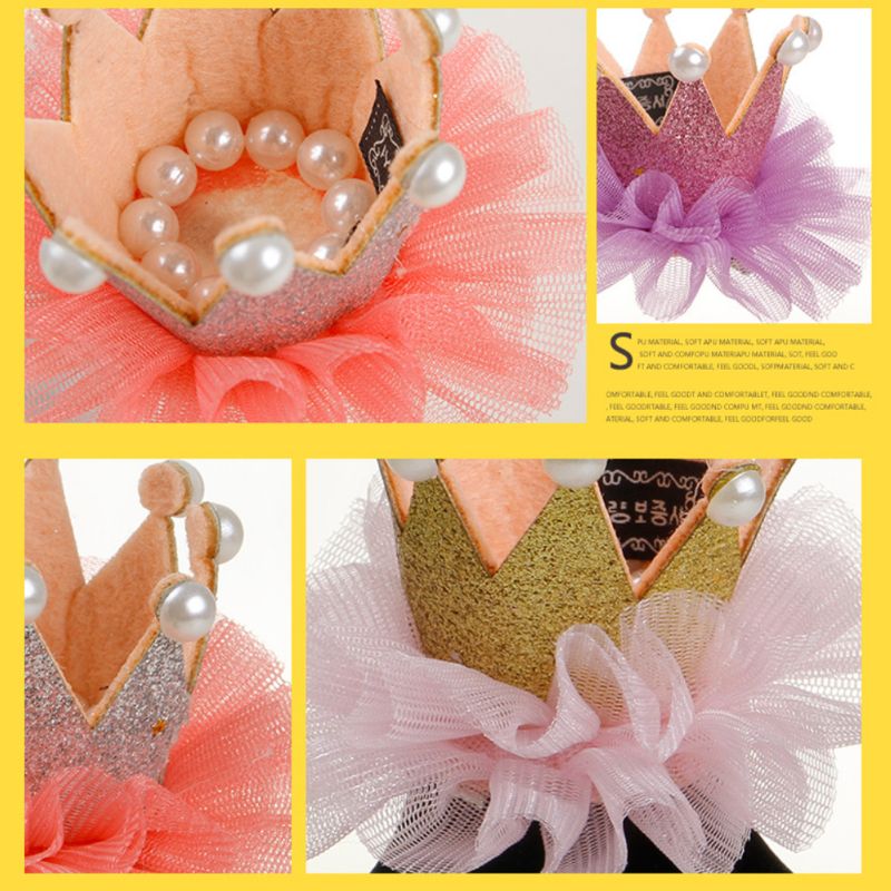 Bonito laço princesa coroa cão gato animal de estimação clipe de cabelo casamento festa de aniversário fotografia decoração suprimentos para animais de estimação presente para kitty filhote de cachorro